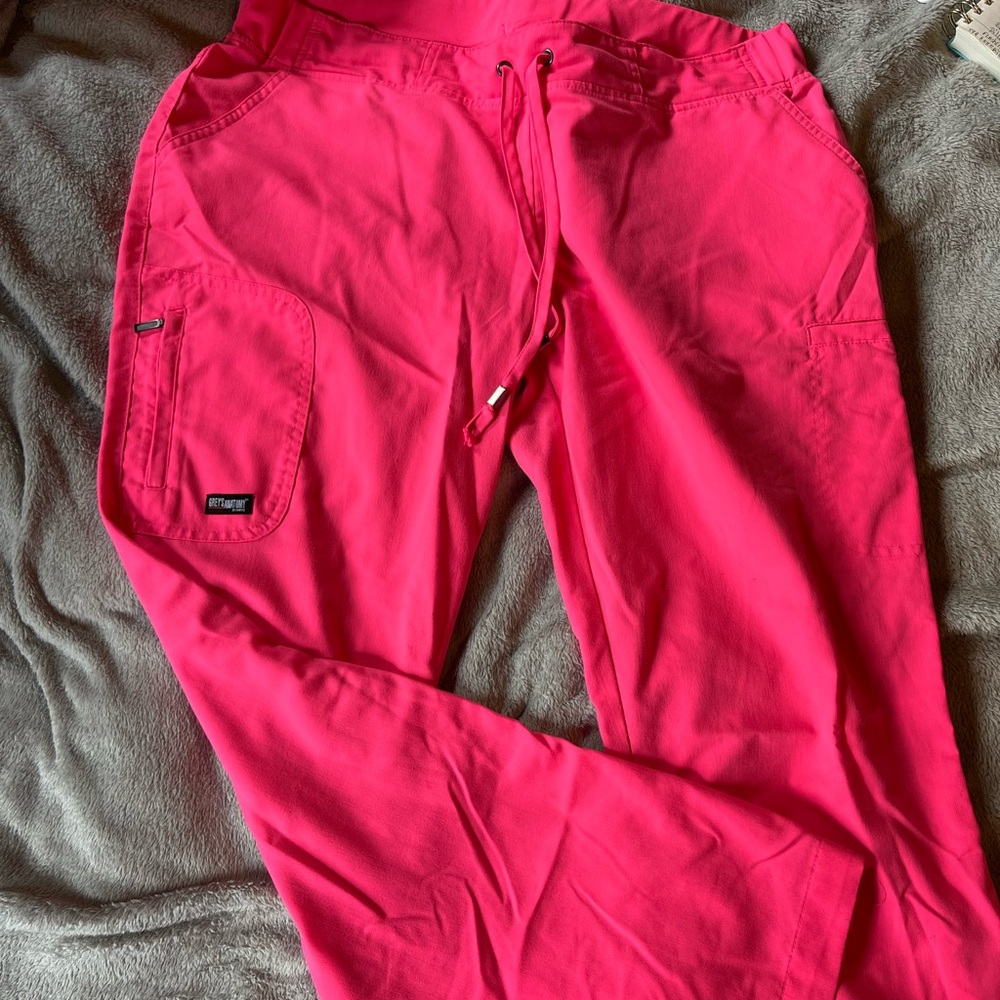 Grey's Anatomy Hot Pink Scrubs Pants Petite